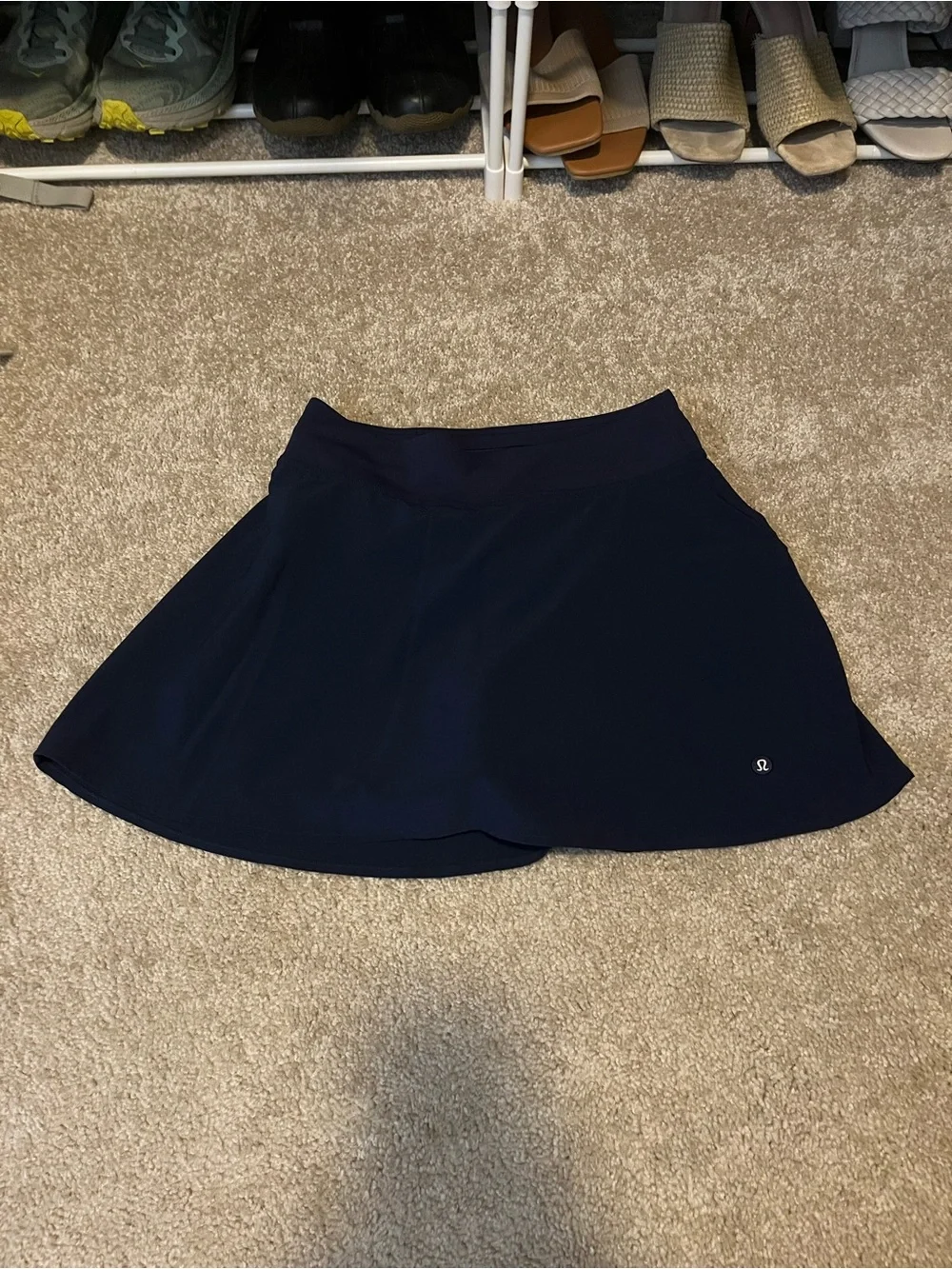 lululemon athletica Navy Circle Skater Skirt with built in shorts